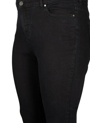 Zizzi Hoge taille Amy jeans met super slanke pasvorm, Black, Packshot image number 2