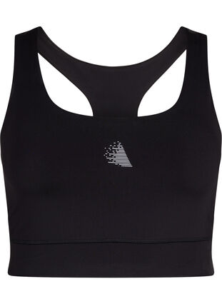 Zizzi Sportbeha met racerback, Black, Packshot image number 0