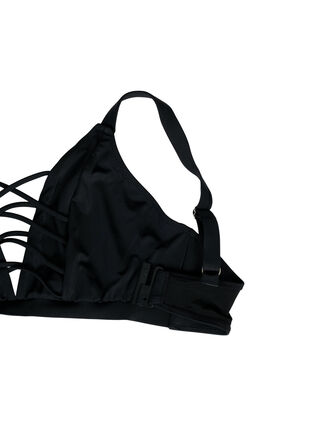 Zizzi Bikinitop met stringdetail, Black, Packshot image number 3