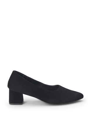 Zizzi Wide fit - Pumps van suède, Black, Packshot image number 0