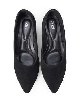 Zizzi Wide fit - Pumps van suède, Black, Packshot image number 2