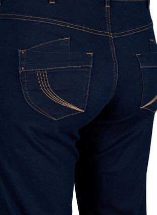 Zizzi Regular fit Gemma jeans met hoge taille, Blue denim, Packshot image number 3