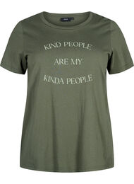 T-shirt met motief, Thyme w. Kind People