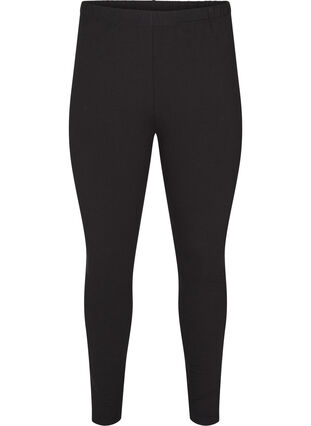 Zizzi Katoenen legging met voering, Black, Packshot image number 0