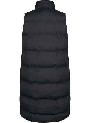 Zizzi Lang vest met zakken en rits in twee richtingen, Black, Packshot image number 1