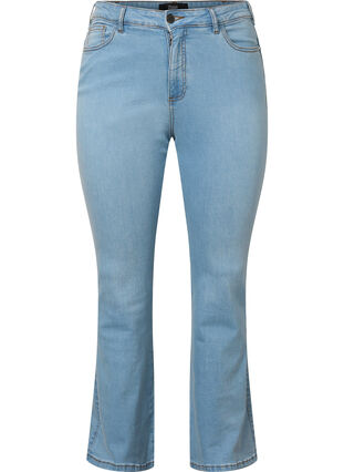 Zizzi Ellen bootcut jeans met hoge taille, Ex Lgt Blue, Packshot image number 0