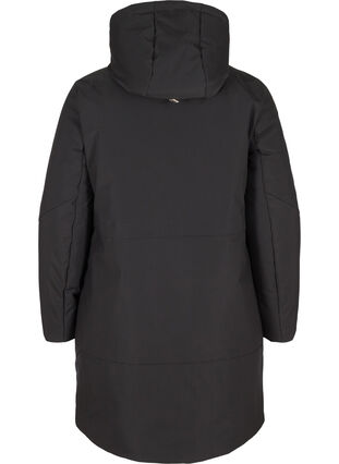 Zizzi Winterjas met verstelbare taille, Black, Packshot image number 1