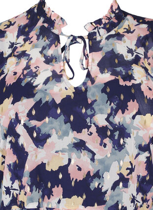 Zizzi Tuniek met bloemenprint en lurex, Night Sky AOP Flower, Packshot image number 2