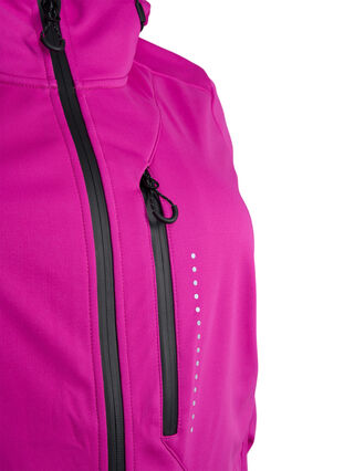 Zizzi Sportieve Softshell Jas, Rose Violet, Packshot image number 2