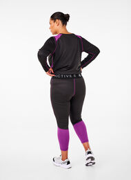 Baselayer broek met contrastdetails, Black w. Charisma, Model