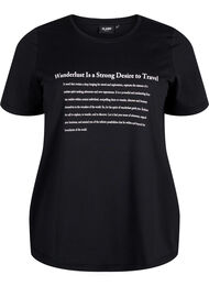 FLASH - T-shirt met motief, Black Wanderlust