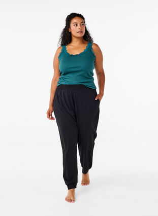 Zizzi Katoenen pyjama, Black, Model image number 0