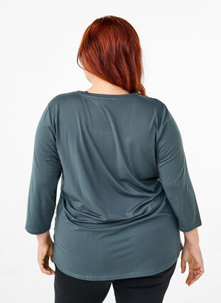 Zizzi Training blouse met 3/4 mouwen, Urban Chic, Model image number 1