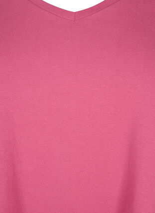 Zizzi Effen basic T-shirt van katoen, Malaga, Packshot image number 2