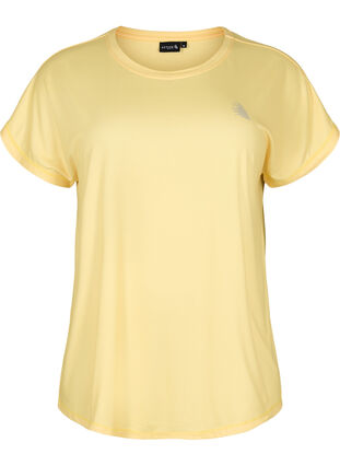 Zizzi Trainings T-shirt met korte mouwen, Lemon Meringue, Packshot image number 0