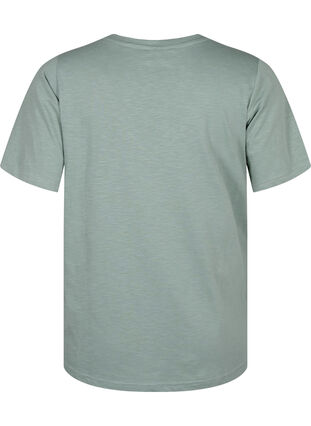 Zizzi Basic t-shirt met korte mouwen en V-hals, Chinois Green, Packshot image number 1