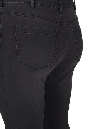 Zizzi Amy jeans met een hoge taille en super slanke pasvorm, Dark Grey Denim, Packshot image number 3