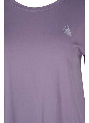 Zizzi Effen sportshirt, Purple Sage, Packshot image number 2