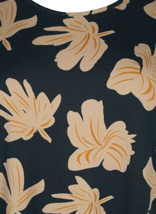 Zizzi Gebloemde blouse met lange mouwen, Scarab Big FlowerAOP, Packshot image number 2