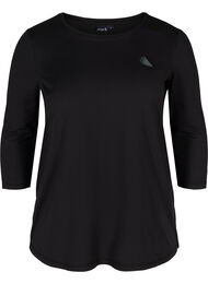 Work-out top met 3/4 mouwen, Black