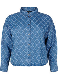 Denim shirt met vernietigingspatroon