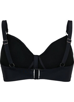 Zizzi Bikini-bh met beugel en drapering, Black, Packshot image number 1