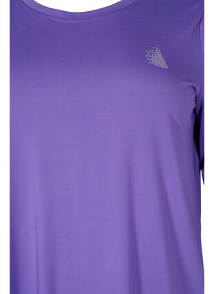 Zizzi Training blouse met 3/4 mouwen, Passion Flower, Packshot image number 2