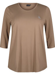 Training blouse met 3/4 mouwen, Walnut