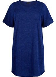 T-shirt-jurk met zakken en korte mouwen, Sodalite Blue