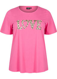 FLASH - T-shirt met motief, Hot Pink Leo Love