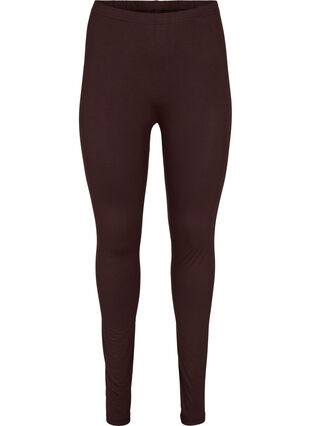 Zizzi Basic legging in viscose, Coffee Bean, Packshot image number 0