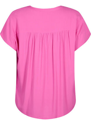 Zizzi Viscose blouse met kanten afwerking, Raspberry Rose, Packshot image number 1