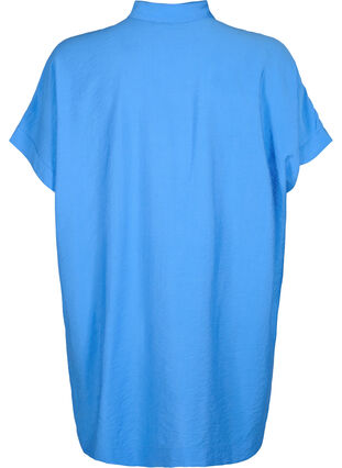 Zizzi Lang shirt van viscose met korte mouwen, Marina, Packshot image number 1
