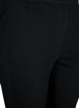 Zizzi FLASH - denim capri broek met hoge taille en slanke pasvorm, Black, Packshot image number 2
