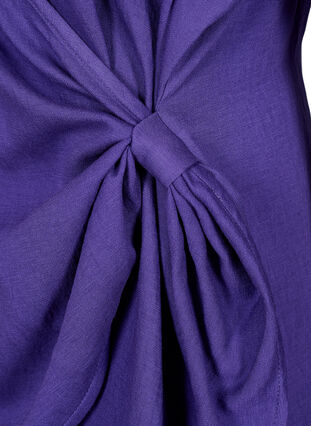 Zizzi Blouse met lange mouwen in viscose met een wikkel-look, Prism Violet, Packshot image number 3