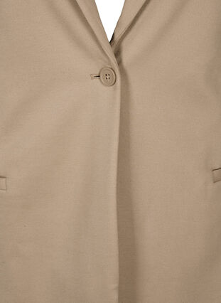 Zizzi Eenvoudige blazer met knoopsluiting, Silver Mink, Packshot image number 2