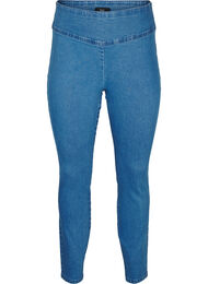 Stretchy jeggings met hoge taille, Light Blue