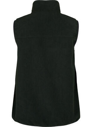 Zizzi Fleece vest met zakken, Black, Packshot image number 1