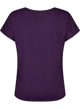 Zizzi Trainings T-shirt met korte mouwen, Purple Pennant, Packshot image number 1