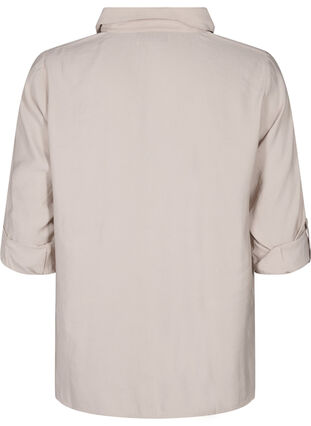 Zizzi Shirt met studs en 3/4 mouwen, Chateau Gray, Packshot image number 1