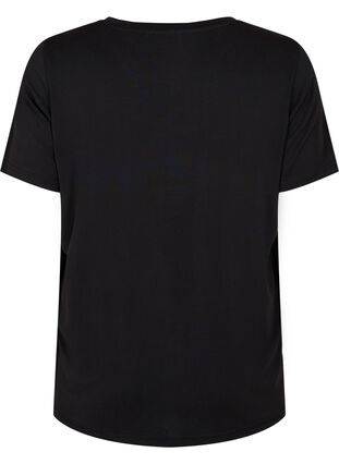 Zizzi T-shirt van Tencel ™ Modal met ronde hals, Black, Packshot image number 1