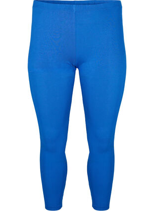 Zizzi Basic legging in viscose, Monaco Blue, Packshot image number 0