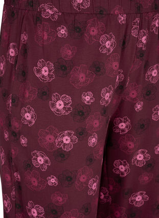 Zizzi Kleren pyjama broek met print, Fig Flower AOP, Packshot image number 2