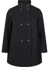 Korte trenchcoat met A-lijn, Black