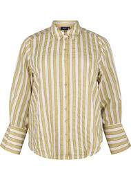 Los T-shirt met strepen, Thyme w. Sand Stripe