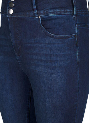 Zizzi Super slanke Bea jeans met extra hoge taille, Dark Blue, Packshot image number 2