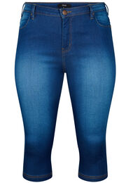 High waist Amy capri jeans met super slim fit, Blue Denim