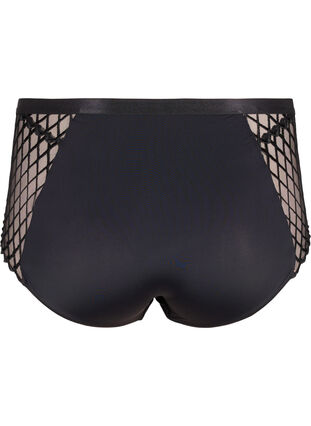 Zizzi Slipje met mesh-detail en normale taille, Black, Packshot image number 1