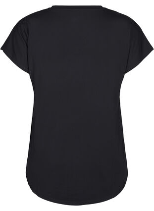 Zizzi T-shirt met V-hals, Black, Packshot image number 1