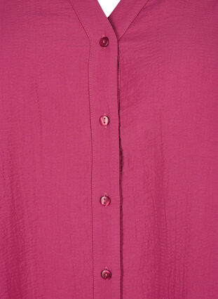 Zizzi Viscose overhemd blouse met driekwart mouwen., Malaga, Packshot image number 2